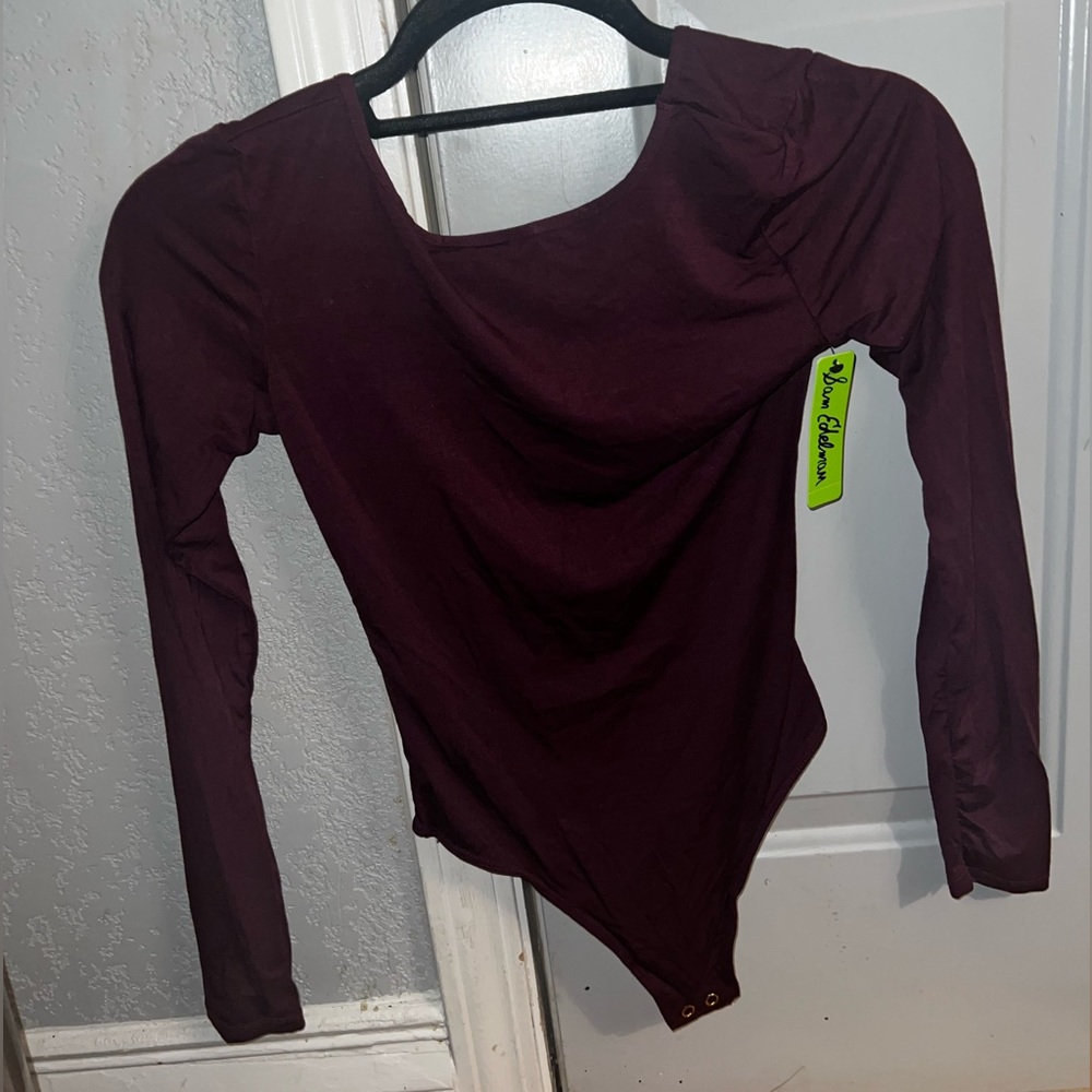 NWT small Sam Edelman burgundy bodysuit